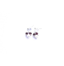 Garnet and Pearl Drop Earrings